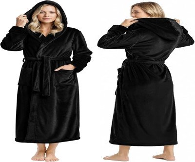 Plush Hooded Fleece Robe for Cozy Bliss