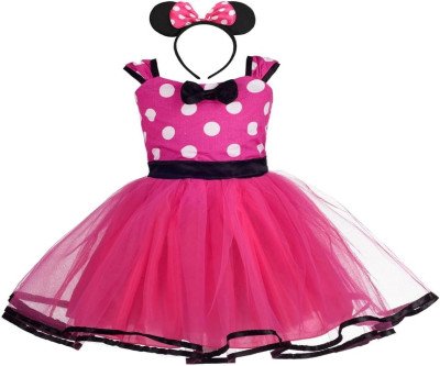 Magical Polka Dot Tuffle Dress with Headband for Baby Girls