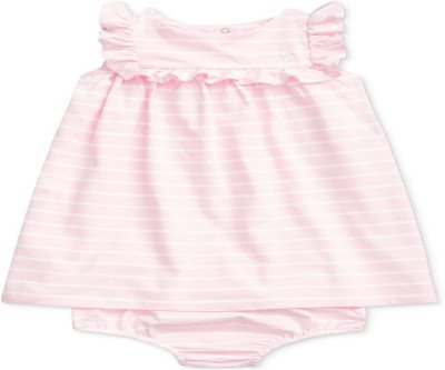 Adorable Pink Striped Dress & Bloomer Set