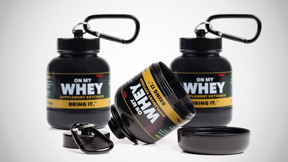 OnMyWhey Portable Protein & Supplement Powder Keychains