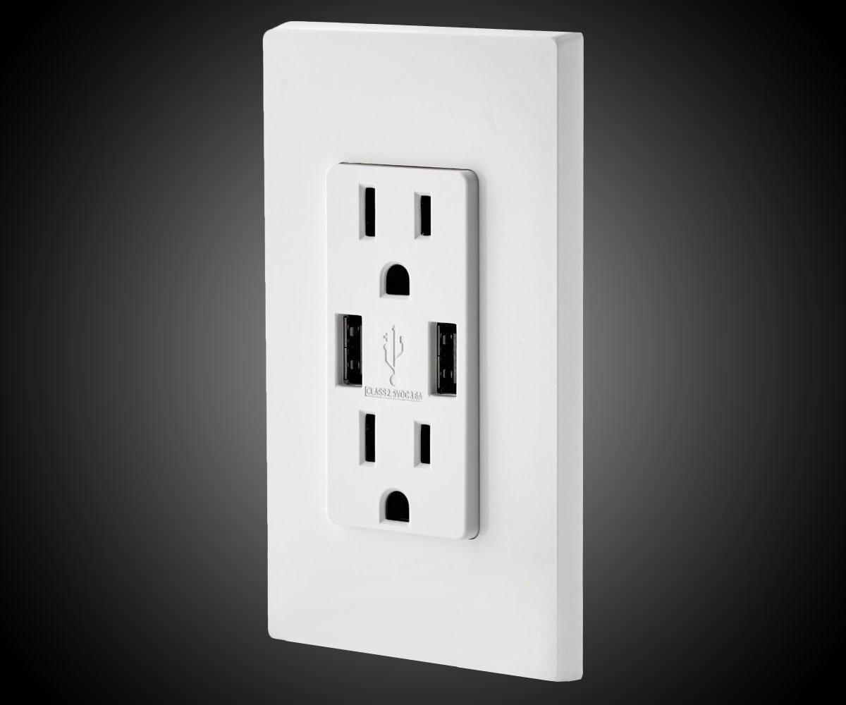 Power Outlet with Dual USB Ports