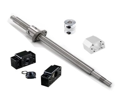Precision CNC Ball Screw: 250mm with Complete Mounting Kit