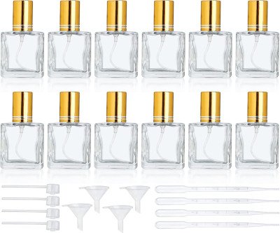 Premium Glass Spray Bottles - 12-Pack Refillable Mist Containers