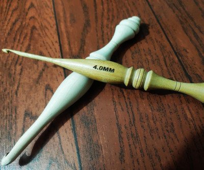 Premium Maple Wood Crochet Hooks Set - 7 Sizes