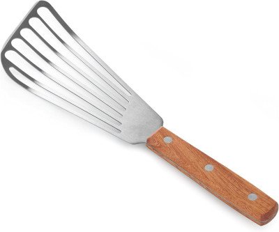 Premium Wood Handle Fish Spatula for Chefs