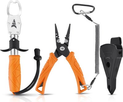 Pro-Grade Fishing Pliers & Lip Gripper Combo