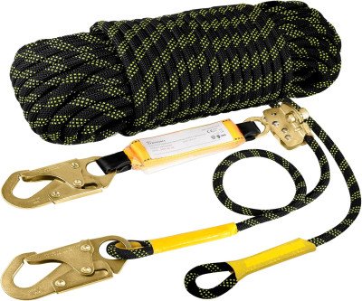 Professional Roof Safety Harness with 25ft Shock-Absorbing Rope