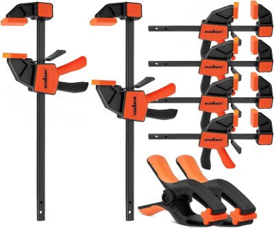 Professional Woodworking Clamp Set - 8 Pack with Quick-Change Function