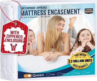 Queen Waterproof Mattress Protector - Bed Bug & Spill Proof