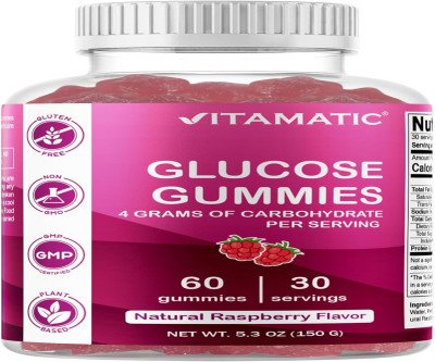 Quick Energy Boost - Raspberry Glucose Gummies