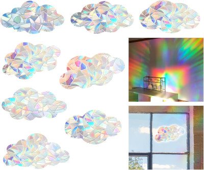 Vibrant Rainbow Cloud Window Clings