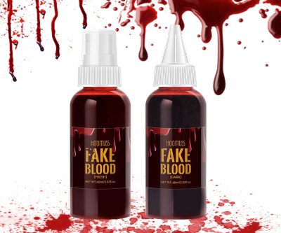 Realistic Fake Blood Makeup Kit - Spray & Drip Effects