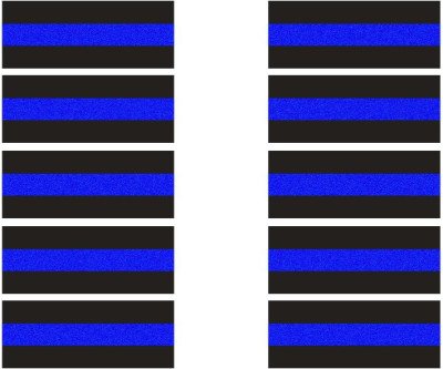 Reflective Police Blue Line Stickers - 10 Pack Honoring Law Enforcement