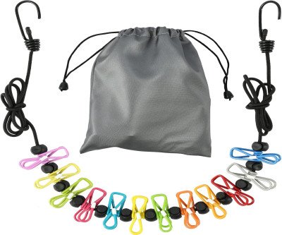 Travel-Friendly Retractable Clothesline with Clips