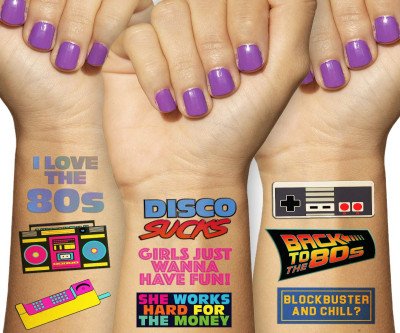 Bring the 80s Back: Fun Temporary Tattoos for Parties