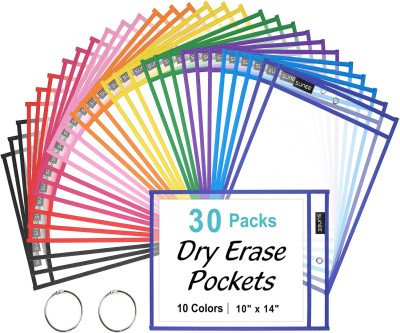 End Paper Waste: 30 Oversized Dry Erase Sleeves