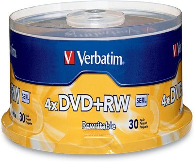 Rewritable DVDs Built to Last: Verbatim 4.7GB 30-Pack