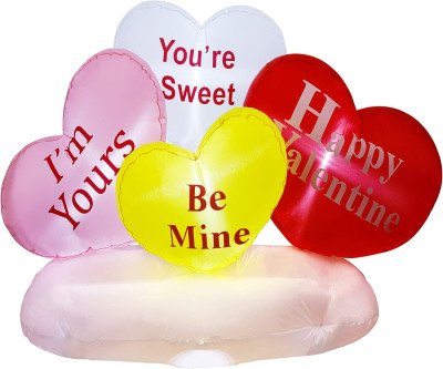 Romantic 6ft Inflatable Valentine Hearts with LED Lights