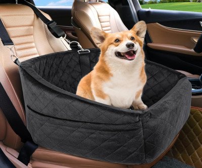Safe & Comfy Dog Car Seat - Small Dog Travel Booster