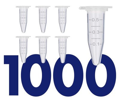Secure Snap-Cap 0.5mL Microcentrifuge Tubes - 1000 Pack