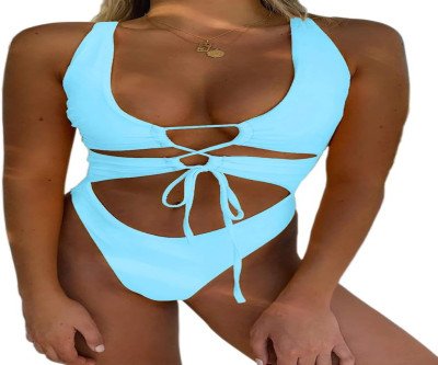 Sexy Cutout Lace Up One Piece: Turn Beach Heads