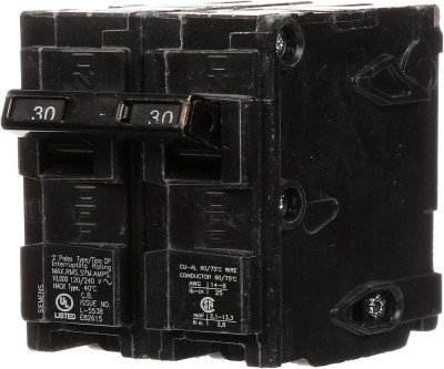 Siemens 30A Double Pole Breaker: Overload Shield
