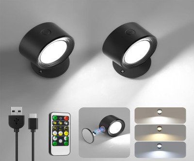 Smart Magnetic Wall Lights - 3 Color Modes, Dimmable, Cordless