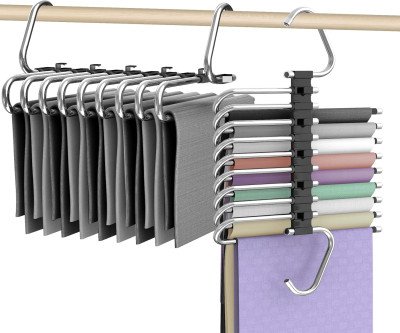 Space-Saving 9-Layer Pants Hangers - Maximize Closet Storage
