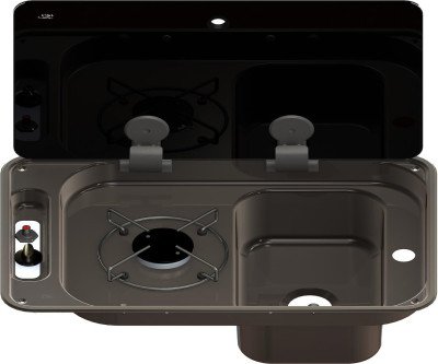 Space-Saving RV Kitchen Combo: Sink & Cooktop
