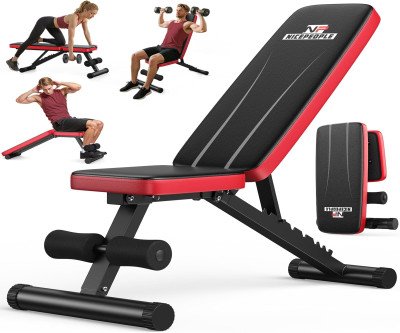 Space-Saving Weight Bench for Targeted Home Workouts