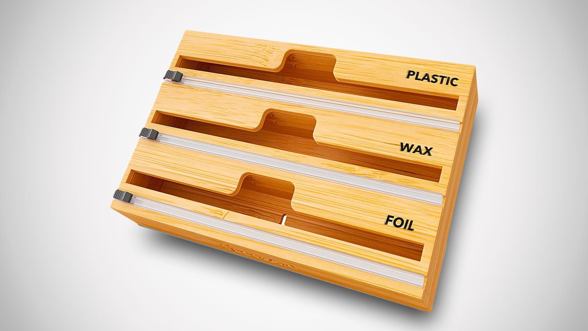 SpaceAid WrapNeat 3-in-1 Wrap Dispenser with Cutter