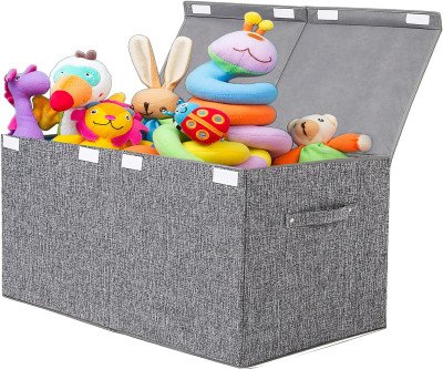 Spacious Collapsible Toy Chest Tames Playroom Mess