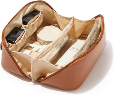 Spacious Open Flat Makeup Bag for Women - Organize Beauty Essentials