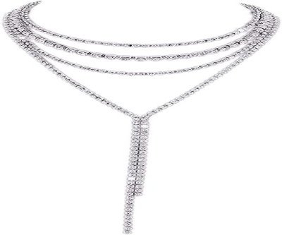 Sparkle & Statement: Rhinestone Tassel Bib Choker