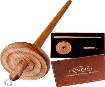 Spin Custom Yarn Easily: Savina Wooden Drop Spindle