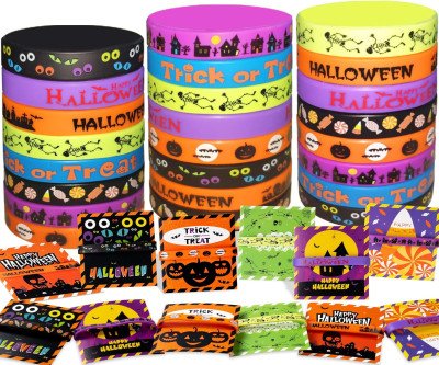 Spooky Fun Halloween Bracelets - 40-Piece Party Favor Set