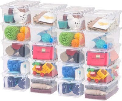 Stack & Store: 20 Clear Storage Bins for Ultimate Organization