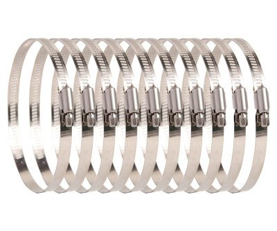Stainless Steel Hose Clamps - 10 Pack Secure Seal