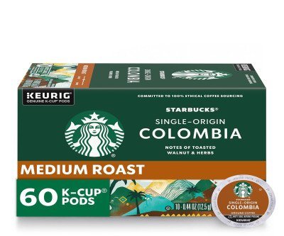 Colombian Coffee Delight: Starbucks Medium Roast K-Cups (60 Pods)
