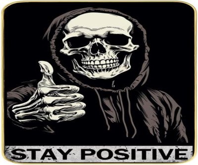Stay Positive Skeleton Art - Motivational Wall Decor