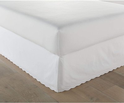 Effortless Elegance: All-White Cotton Bedskirt