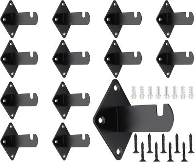Sturdy Black Gridwall Brackets for Easy Wall Organization (12 Pack)