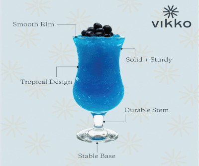 Sturdy 13oz Hurricane Glasses for Pina Coladas - Set of 4