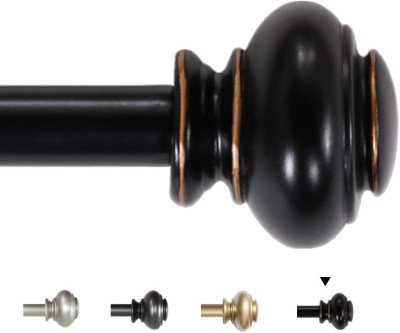 Stylish Black Curtain Rods: 48-84