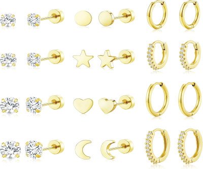 Stylish Gold Hoop Earrings Set for Effortless Elegance