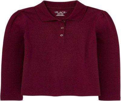 Stylish Long Sleeve Pique Polo for Girls