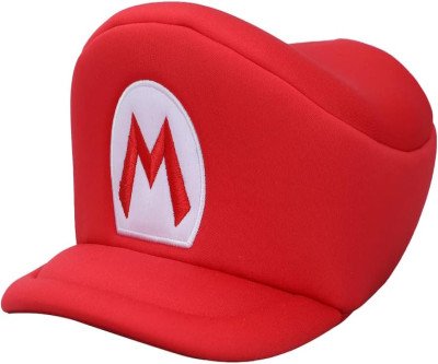 Mario's Red Beret Cap with Embroidered M Patch