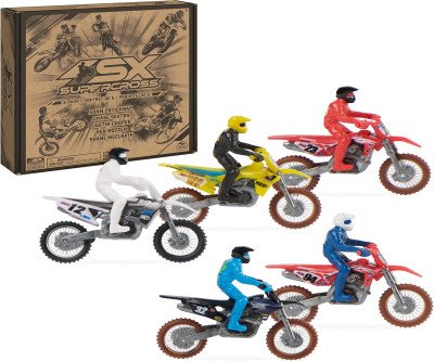 Supercross 5-Pack: 1:24 Scale Racing Bikes with Pro Riders