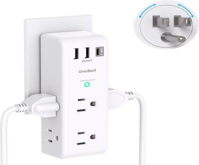Surge Protector Outlet Extender - 9 Devices in One