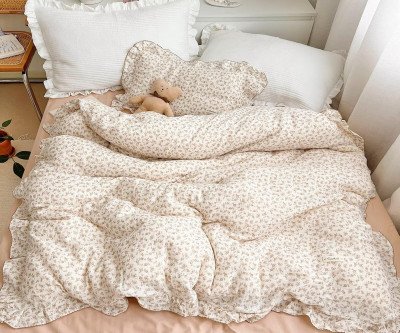 Sweet Dreams Floral Muslin Duvet Cover for Baby Girls